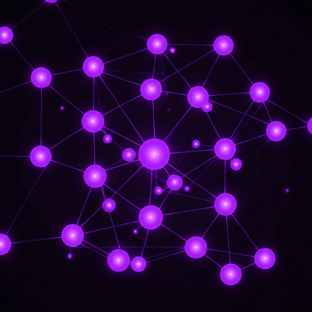 Abstract AI chatbot technology visualization